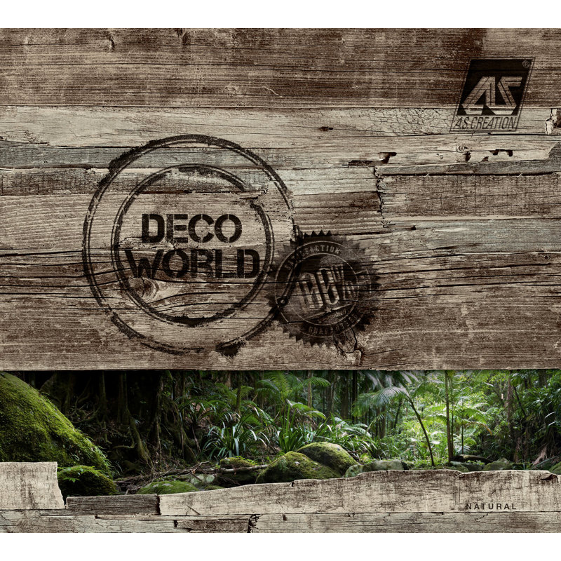 DecoWorld 33' x 21" Wallpaper Roll, Natural Brown