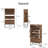 Wood Freestanding Shoe Storage Cabinet With 3 Flip Drawers And Open Shlef