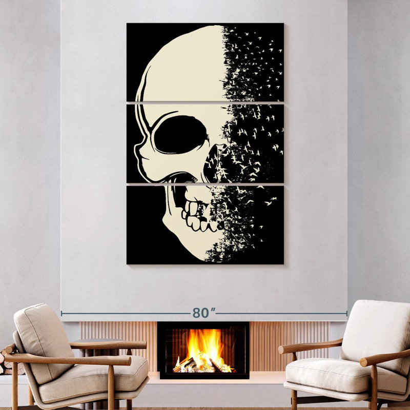 Hitzel Fading Skull, 74" H x 48" W