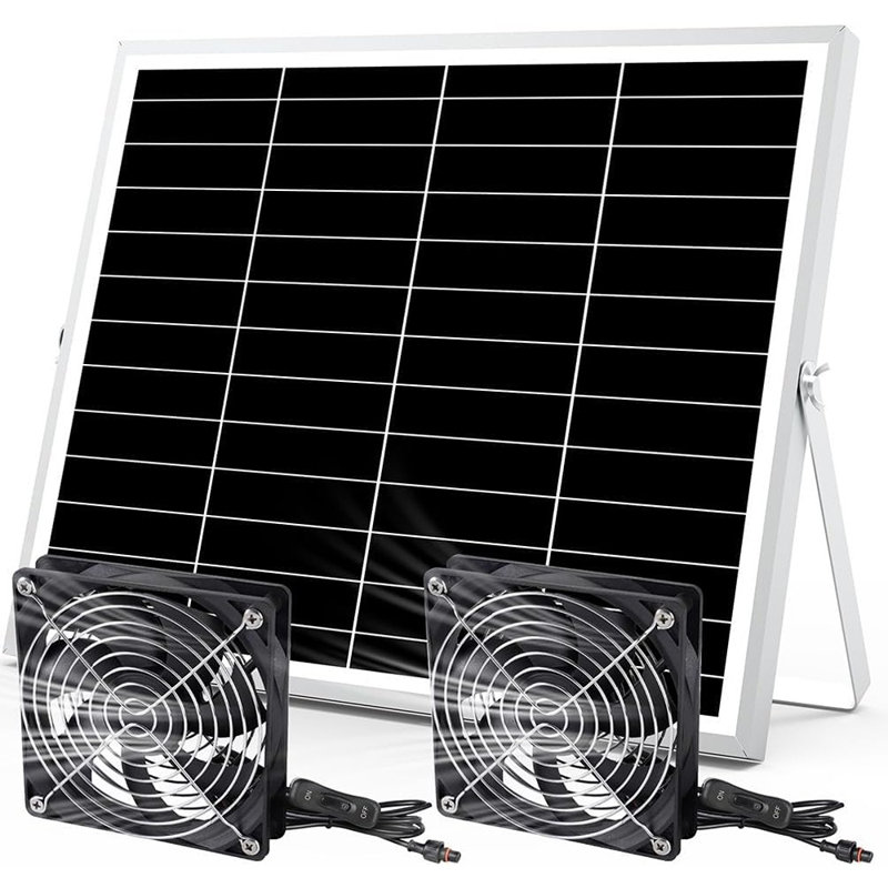 Ventilateur à énergie solaire de 5 pouces, ensemble de ventilateur d'admission à évacuation solaire, ...