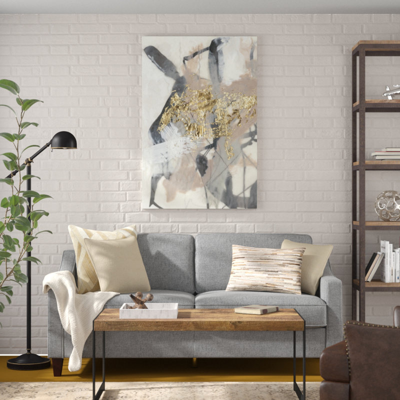 «Golden Blush I» par Jennifer Goldberger - reproduction d'art sur toile, H 48 po x l 32 po, Non, Unframed