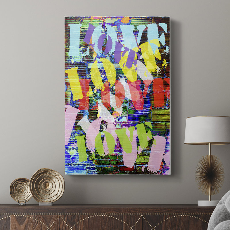 Graffiti Love I -Custom Wrapped Gallery Cavas