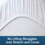 Housse de protection imperméable pour matelas avec dessus matelassé et poche profonde - Protection douce, respirante et silencieuse pour le lit - Housse ajustée pour matelas épais-551457409-550293310