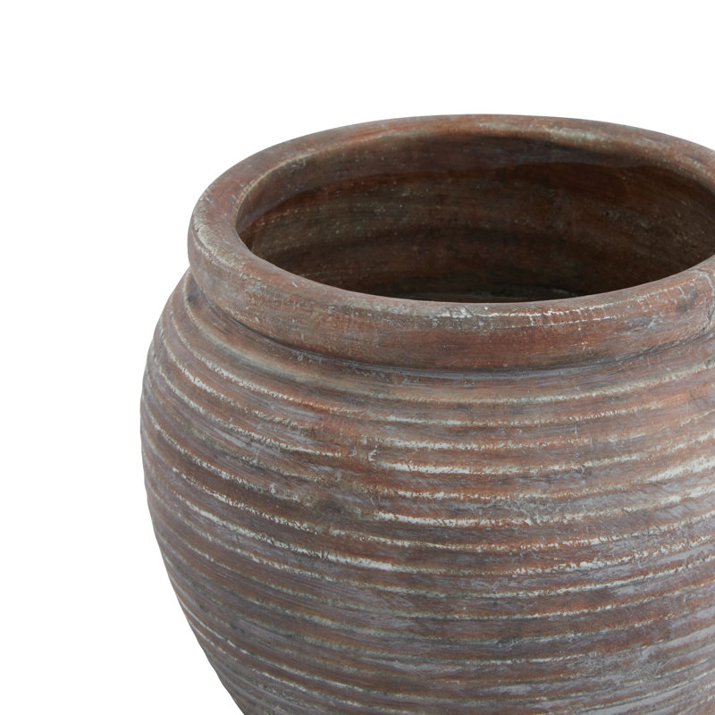 Marina Handmade Ceramic Planter, Brown, 20cm H x 28cm W x 28cm D