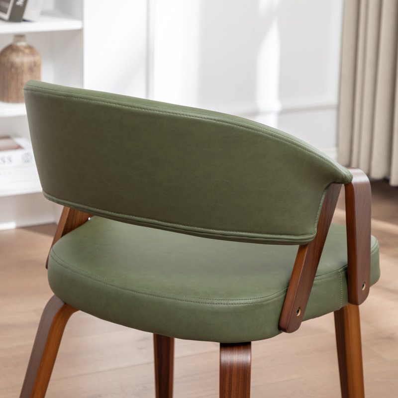Chaise rembourrée en similicuir Providence, Vert