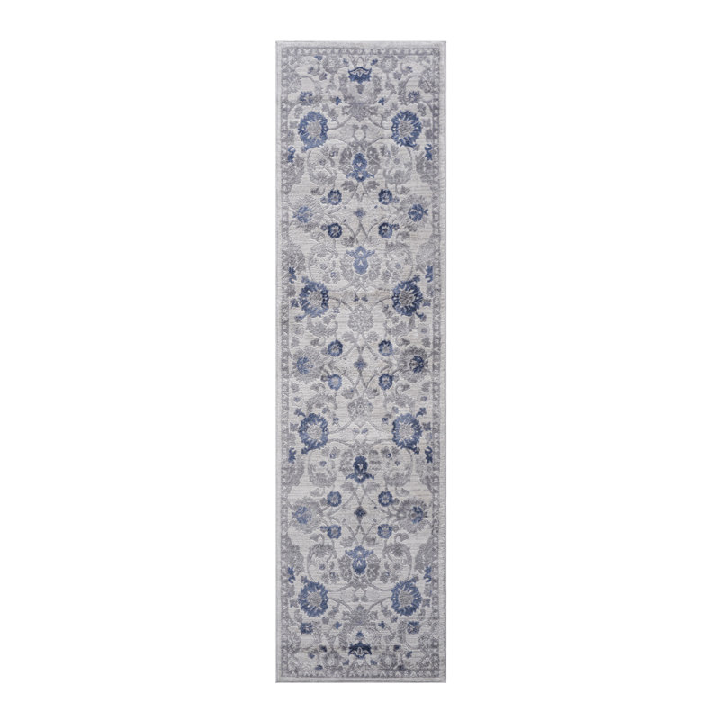 Collection Blue Oriental Rug, Runner 2'2" x 8'