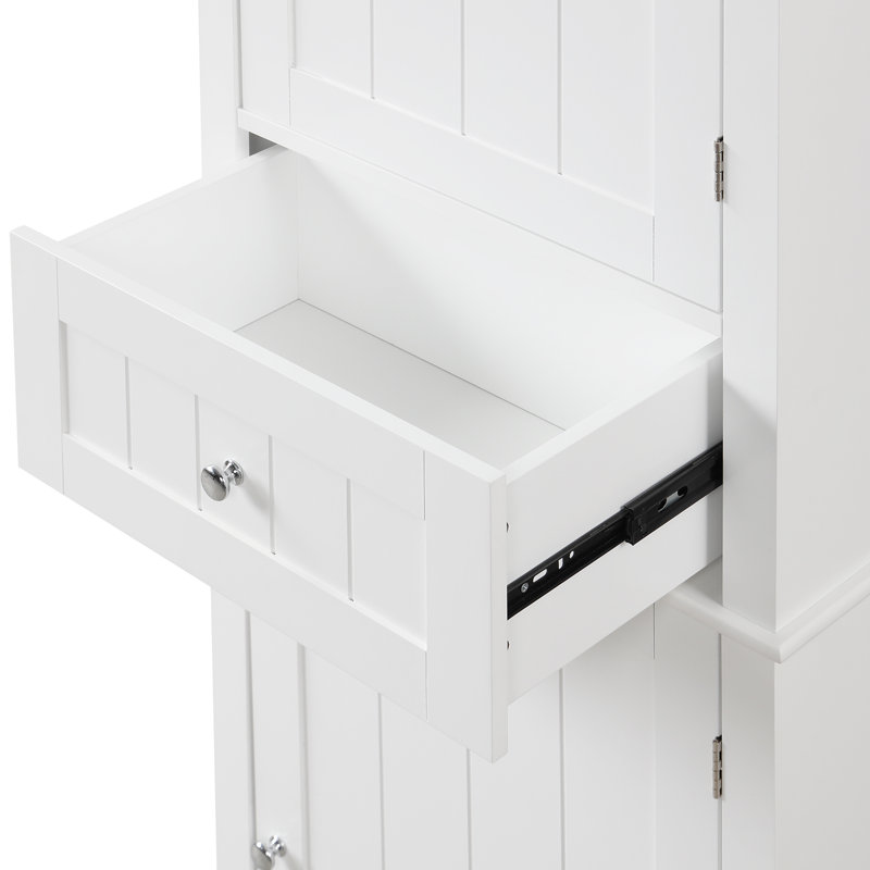 Tall Bathroom Storage Cabinet, White