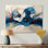 Velvet Blue Poppies Drop - Floral Canvas Wall Decor