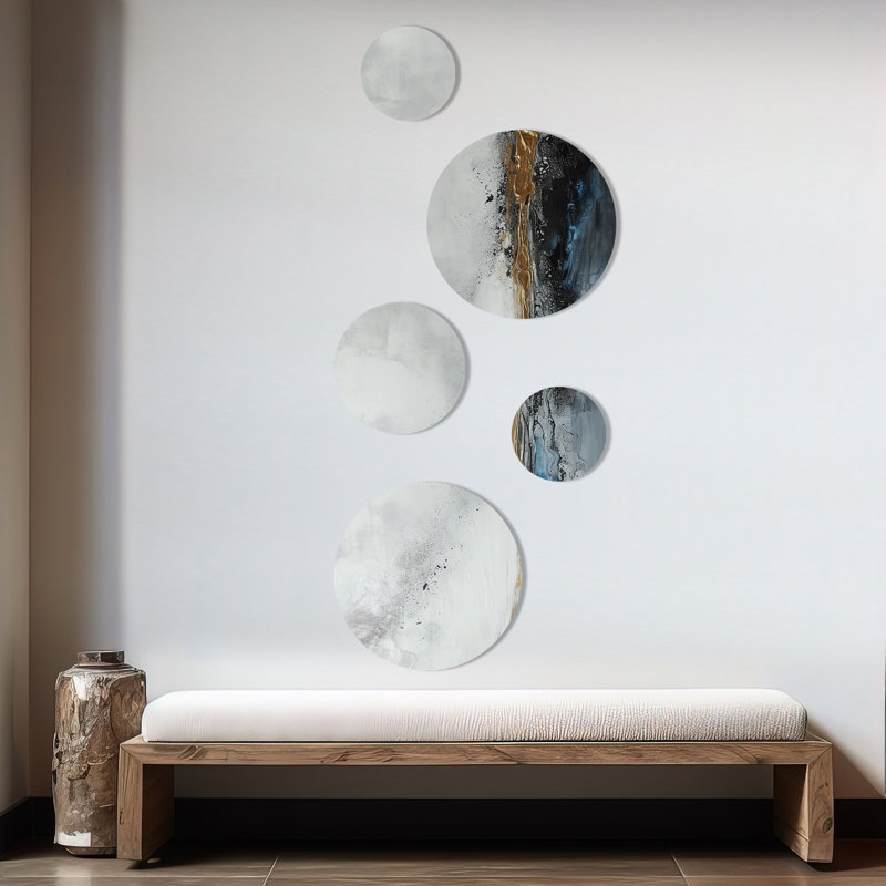 Ensemble de 5 décorations murales V abstraites et modernes