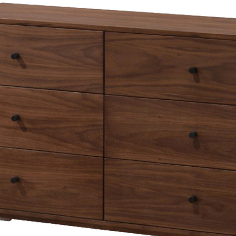 Commode double 6 tiroirs en bois Tomko