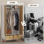 2 Door 2 Drawer Wardrobe With Hanging Clothes Rods Bedroom Furniture