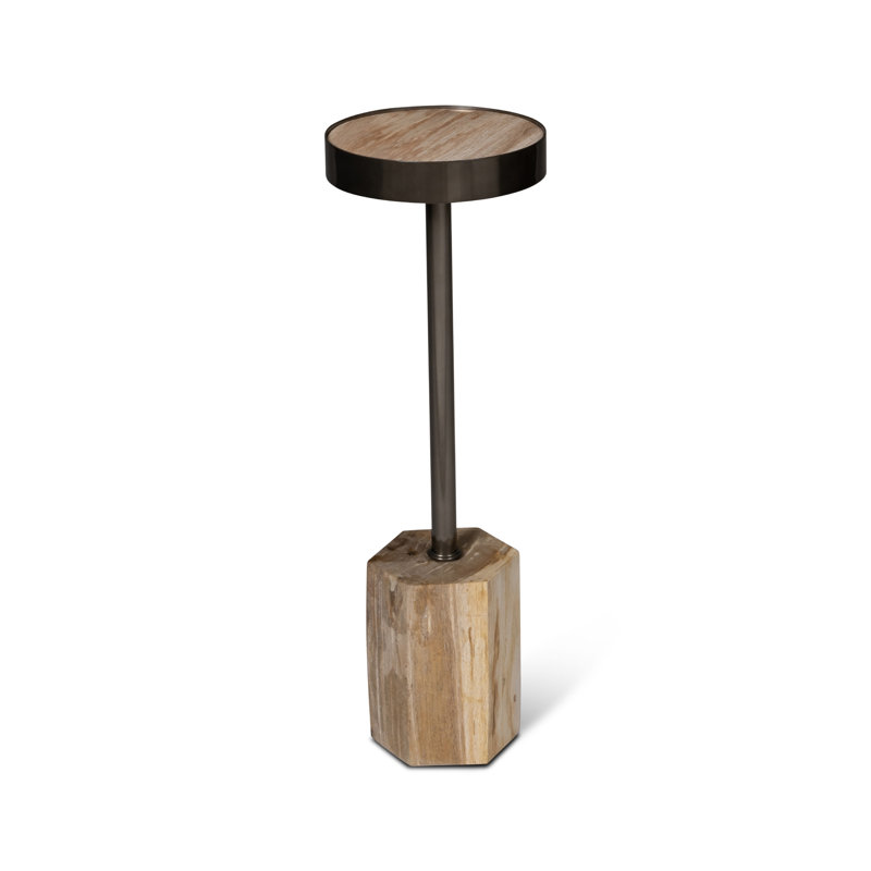 Relique Dinah Drink Table, Brass, Natural Light