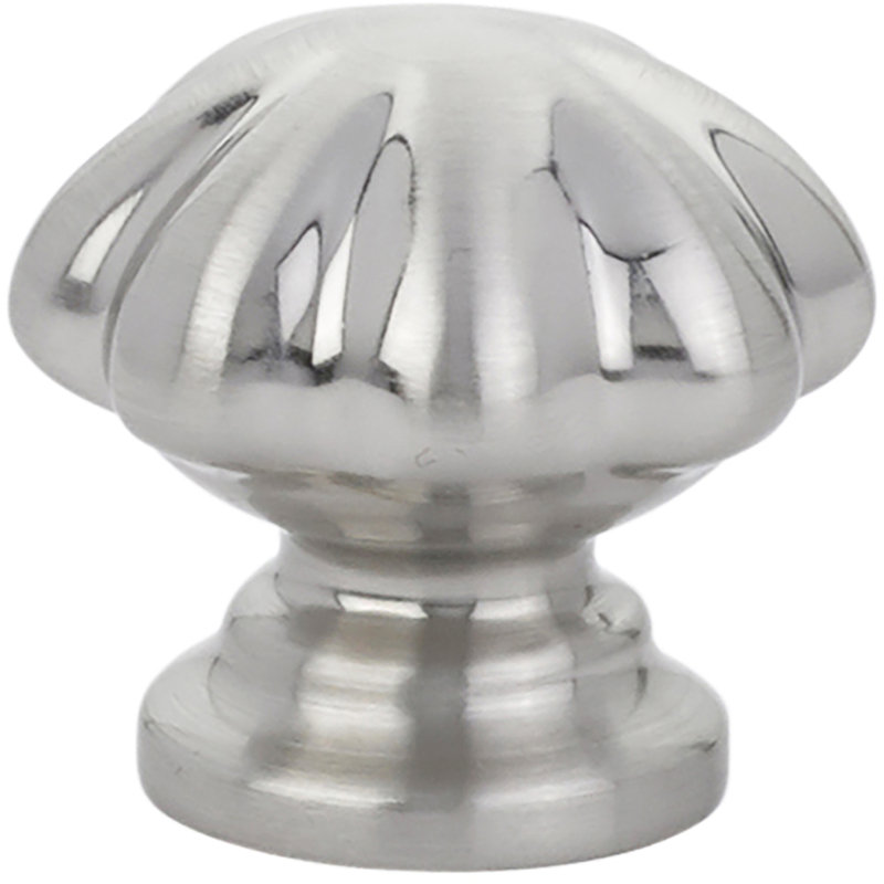 Poignée d'armoire Emtek Melon, Nickel satiné, H 1,25 po x l 1,25 po x P 1,25 po
