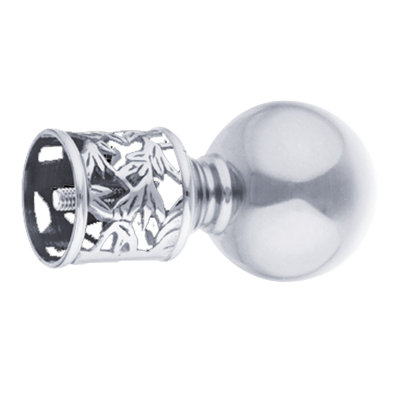 Brass Filigreed Ball End Fitting Bar Rail