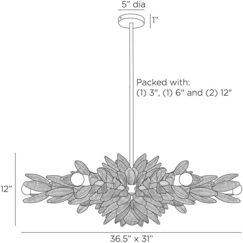 Kasai 6 - Light Semi Flush Mount