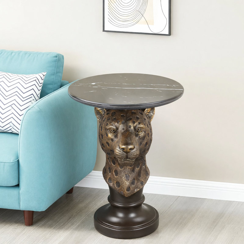 Table d'appoint Leopard Head
