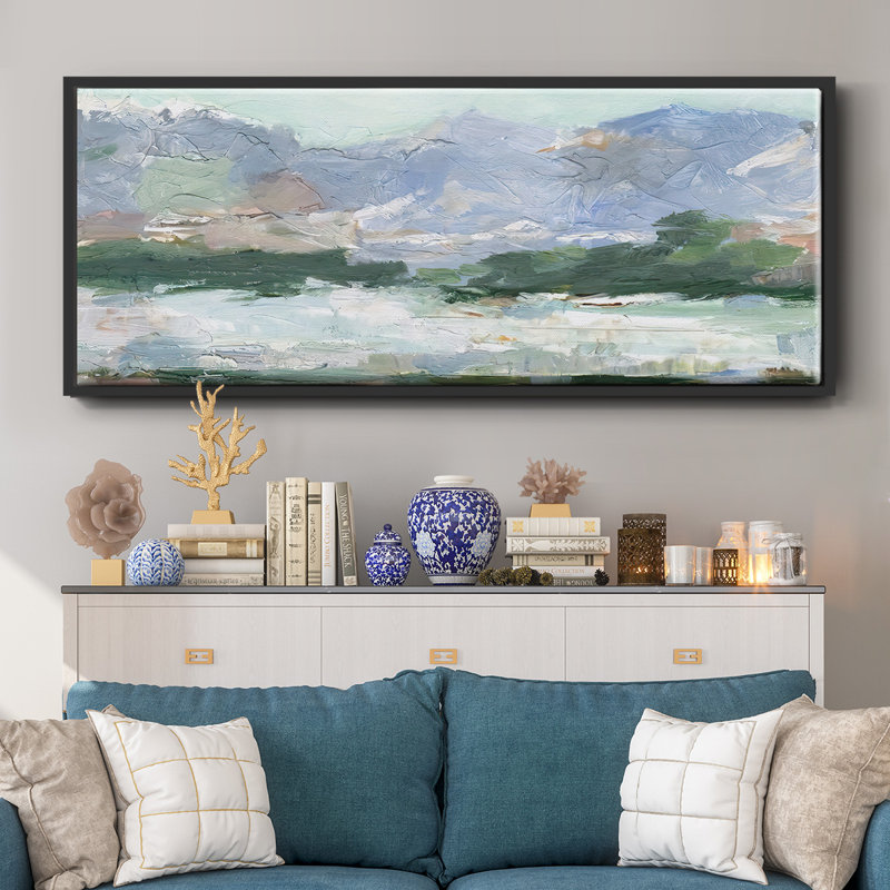 «Pastel Mountain View II», toile encadrée