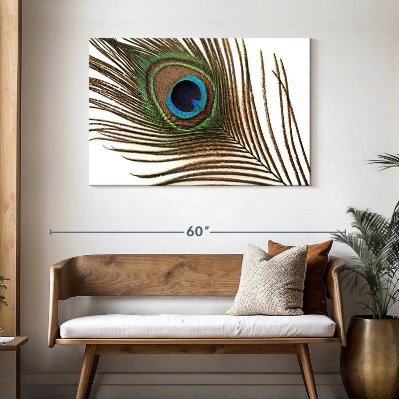 Brampt Peacock Feather, 30" H x 45" W