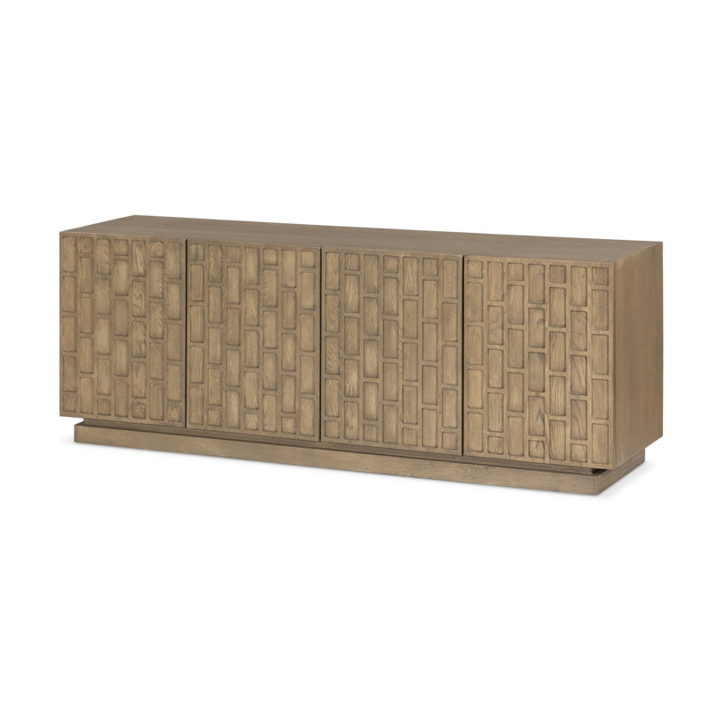 Asbury Media Console-Light Wash Oak, Light Wash Oak