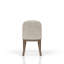 Chaise rembourrée cacao et ivoire (ensemble de 2)