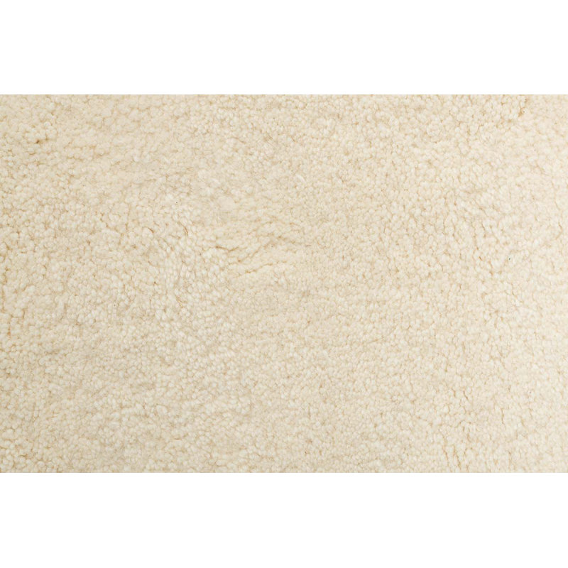 Arboga Hand Knotted Wool White Rug, Round 150cm