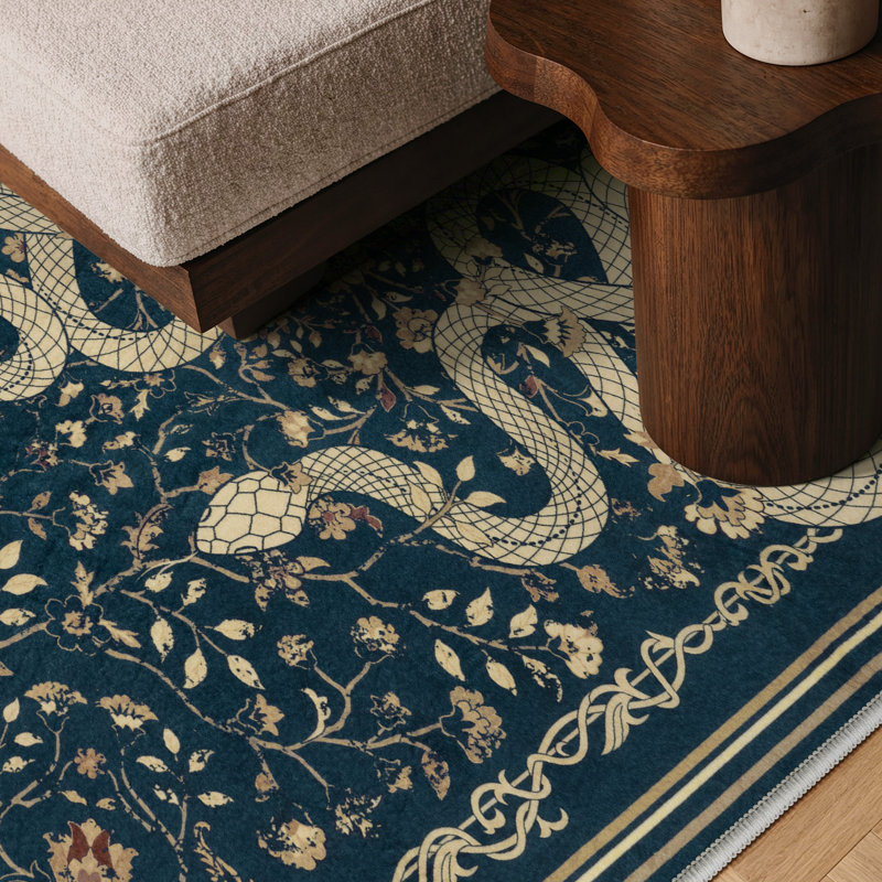 Tapis moelleux antidérapant pour salon Palos, Rectangulaire 8 pi x 10 pi