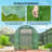 Outsunny 14.6'x6.5'x6.6' Hoop House Greenhouse with 2 Support Rods, Zippered Roll-up Mesh Door, Mesh Windows, Walk-in Tunnel Greenhouse with PE Cover, Galvanized Steel Frame, Outdoor Garden, Green-120879786