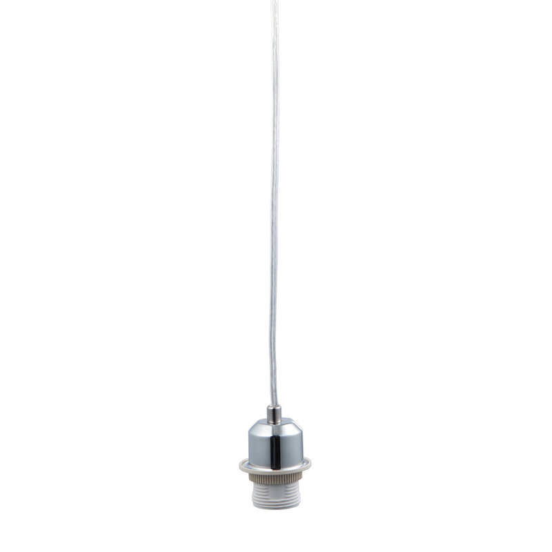 1 - Light Bulb Pendant, Chrome