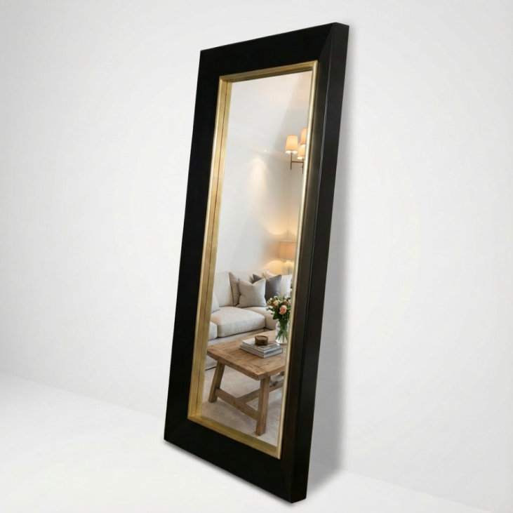 Miroir Lux, Noir et or