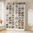 10-Tier Wooden Tresa Cabinet With 30 Cubbies For High-Capacity, Space-Saving Organization And Modern Home Decor.-1249041393