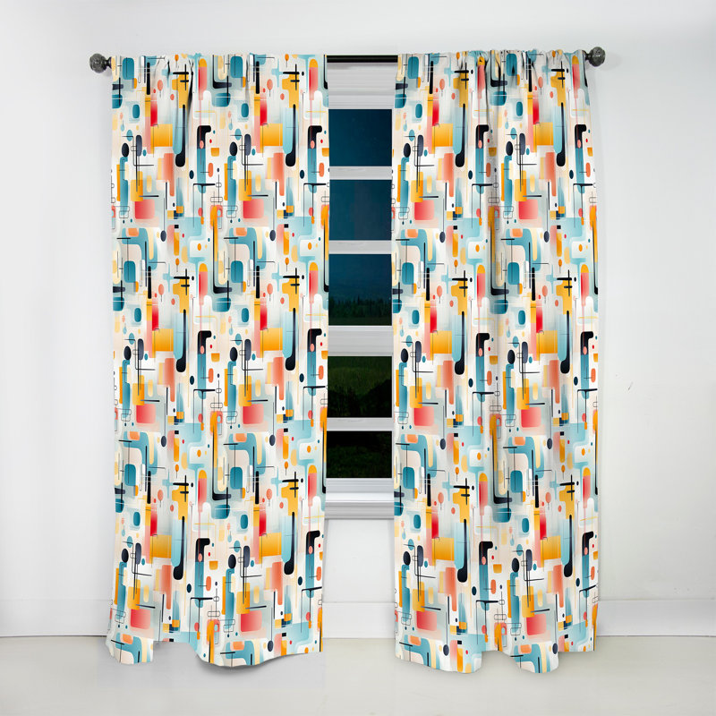 Rideau en velours moderne Urban Tranquility V - obscurcissant - 1 panneau, L 52 po x L 95 po