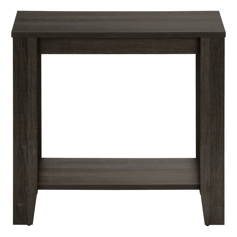 Elegant Nightstand, Nightstand, Transitional Accent Table, End Table With Open Storage Shelf, Oak