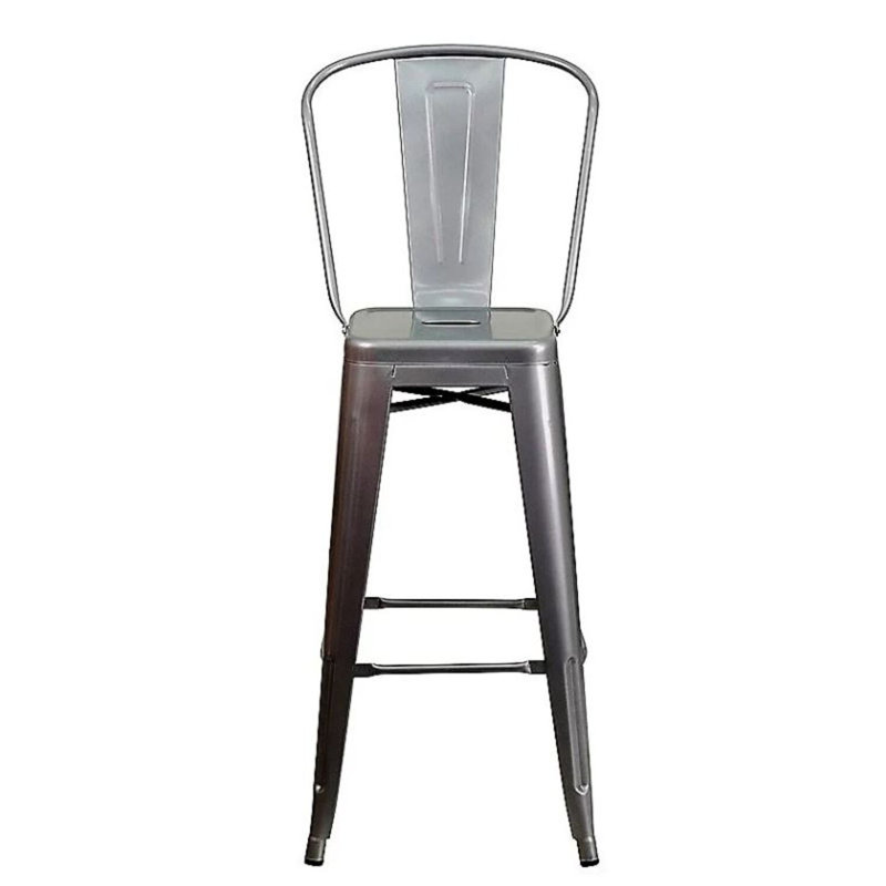 Katari Counter Stool, Silver, Bar Stool (30.25" Seat Height)