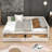 2 Drawers Wood Upholstered Daybed with USB Ports-106838315