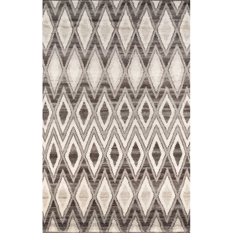 Atlas Wool Geometric Area Rug in Brown, Rectangle 2' x 3'