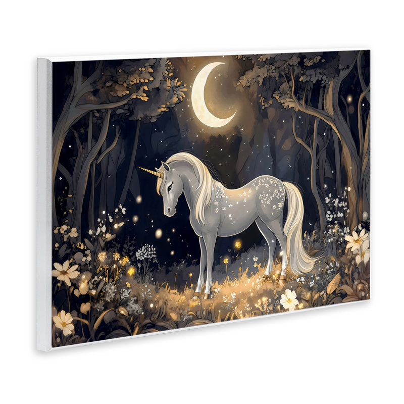 Plaque murale licorne au clair de lune, design par Creative Studio, H 10 po x l 15 po