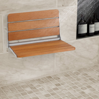 Colla 20.9'' W Solid Wood Shower Bench