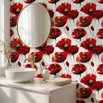 Papier peint décoratif abstrait sur fond blanc