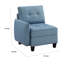 Fauteuil modulaire simple avec siège de rangement Gey, polyester capitonné bleu