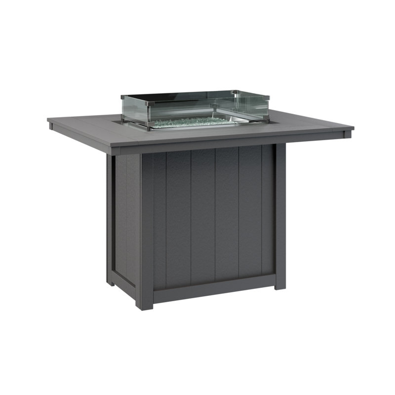 Foyer de table rectangulaire 54 po Berlin Gardens Donoma, Gris fumée