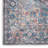 Medallion Machine Washable Polyester Area Rug in Light Blue/Orange/Gray-369937943