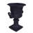 Garden Urn Planter - Elegant Black Concrete Flowerpot For All Plant Types, Weather And Water , Square Base, 18.91In X 27.62In, 36.15Lb Stylish Container Flowers, Herbs, Succulents & Veggies,-65202616