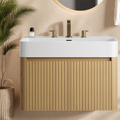 Wall Mounted With Solid Surface Top