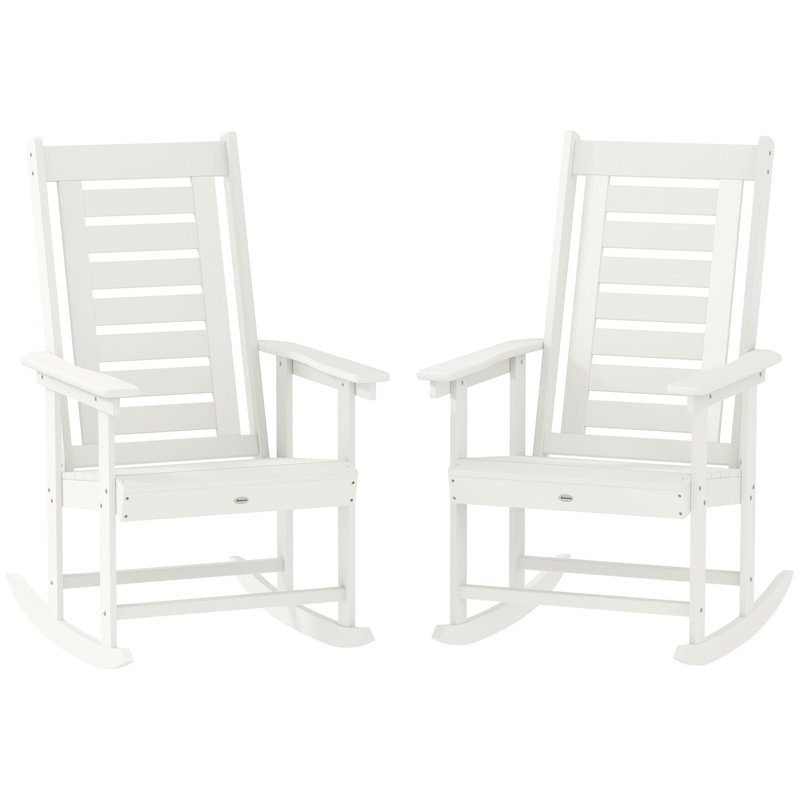 Ensemble de 2 chaises berçantes pour l'extérieur Outsunny