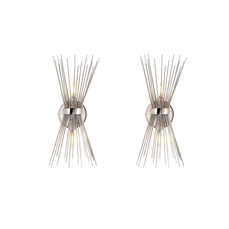 Jovenko Candle Wall Light, Chrome