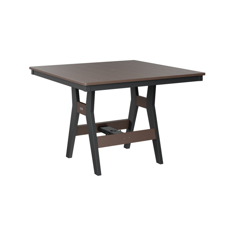 Table de bar berlinoise Berlin Harbor, Noir, H 38,87 po x l 44 po x P 44 po, Brun chocolat