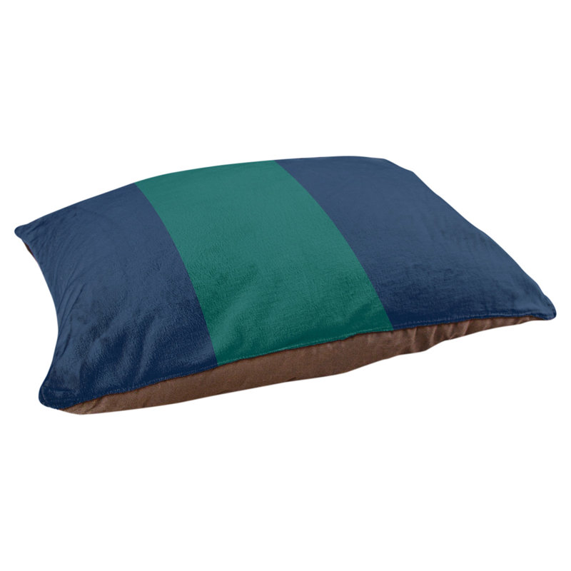 Coussin extérieur Phoenix, Très grand (l 50 po x P 40 po x H 17 po), Bleu marine / vert nord-ouest / bleu marine