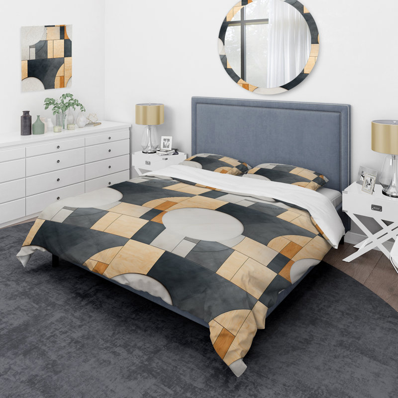 Ensemble de housse de couette en microfibre Industrial Zen Ii, Housse de couette simple + 1 taie décorative stan