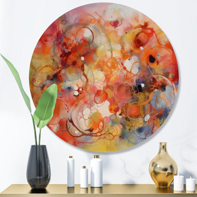 " Orange Red Marbled Dreamscape II "