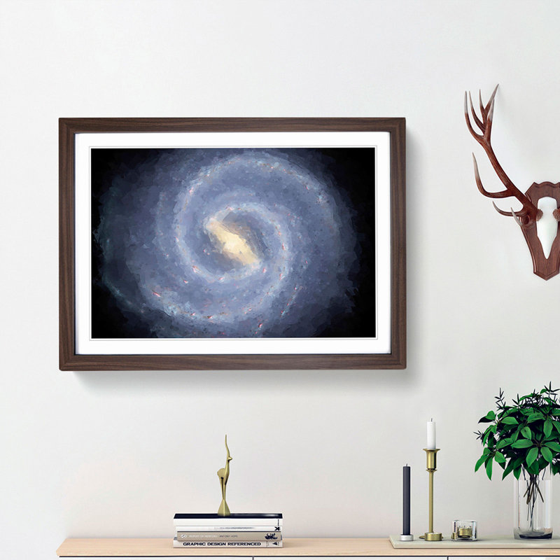 Out of Space Vol.41 in Abstract - Picture Frame Graphic Art Print, Walnut Framed, 27cm H x 36cm W x 2cm D